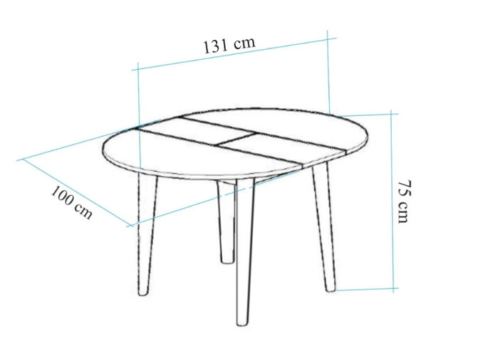 Hanah Home Oliver Mesa de Comedor Extensible Roble y Blanco